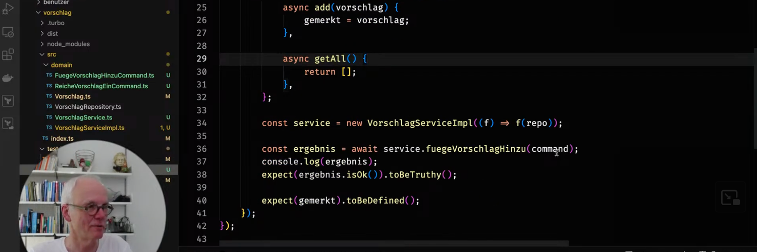 DDD Live: Ein DDD-Modul in TypeScript ausprogrammieren (S01E07)